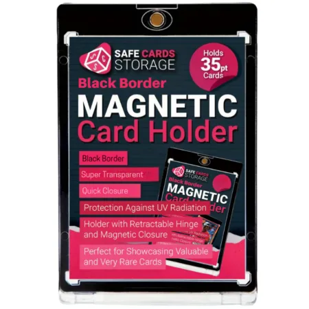 35PT Black Border One Touch Magnetic Holder Ultra clear Safe Cards Storage